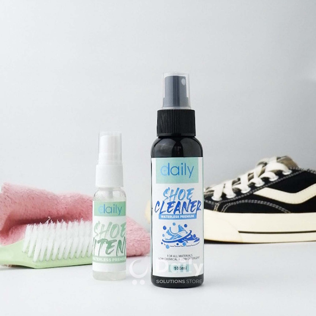 Shoe Cleaner + Pemutih Sepatu | Pembersih Sepatu Sikat Sabun Cuci Sneaker Daily Shoe Cleaner Waterless