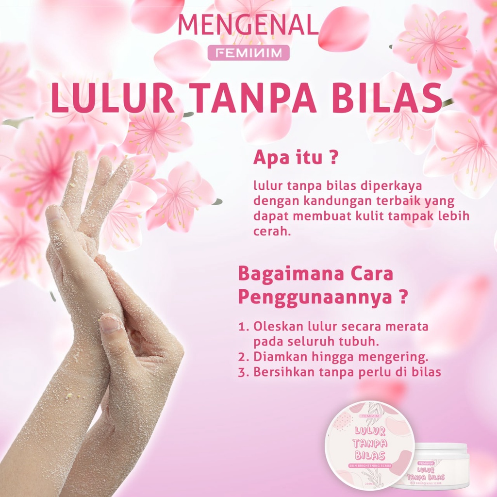 Lulur Tubuh Tanpa Bilas Feminim Body Scrub Lotion Pemutih Badan Lulur Pemutih Deep Cleansing Whitening Body