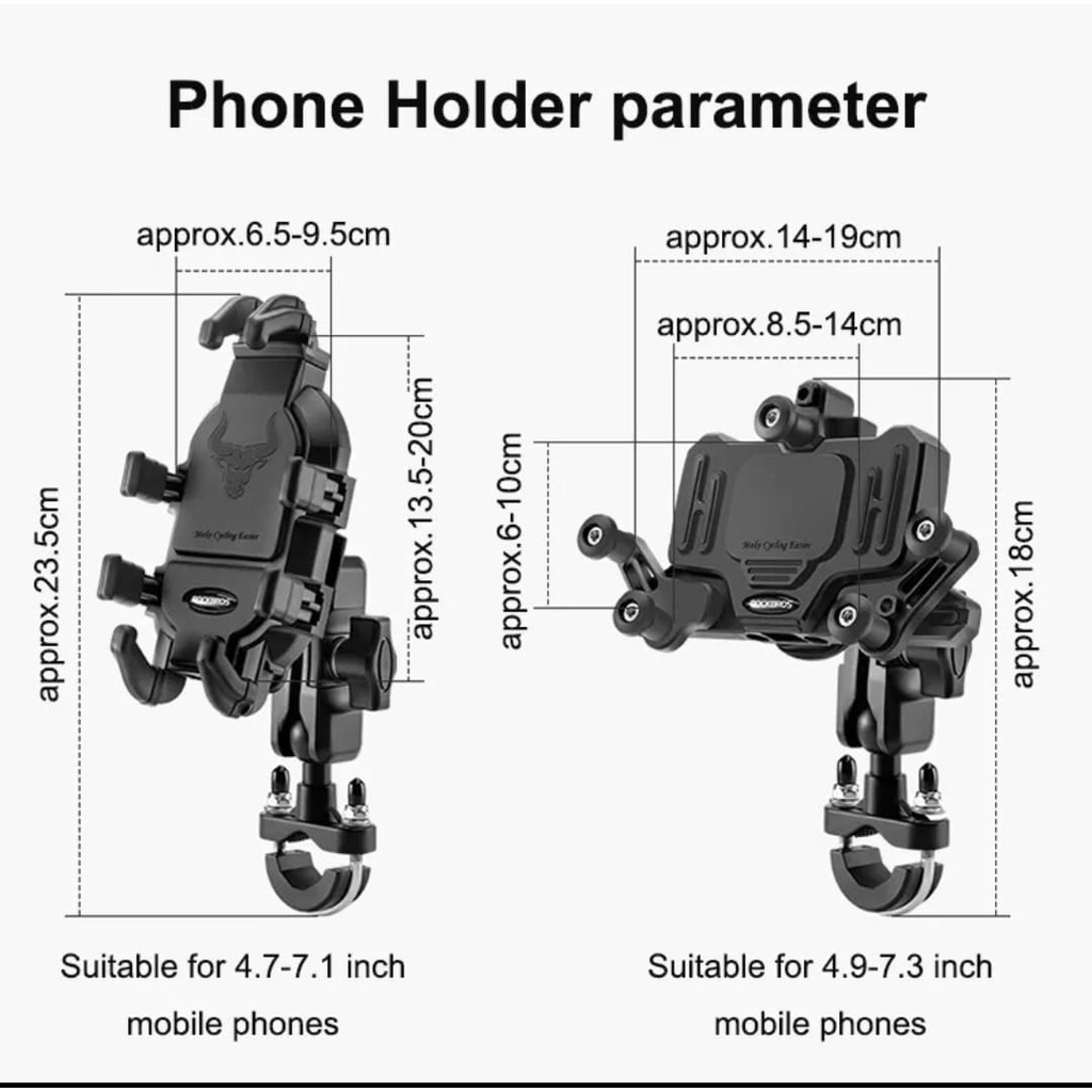 Rockbros Phone Holder Motor Crab Mount