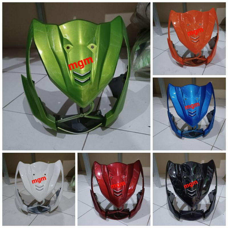 PANEL DEPAN COVER DUDUKAN LAMPU DEPAN BEAT FI 2013 2014 2015 HITAM PUTIH