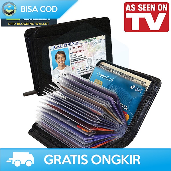 CARD HOLDER RFID DOMPET TEMPAT PENYIMPANAN KARTU ATM KREDIT ULTRA SLIM