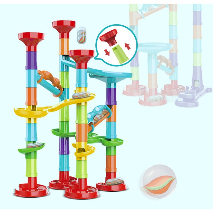 J3 - Marble run building block pipeline set toys