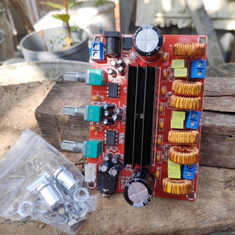 Power Amplifier 2.1 TPA3116D2 + tone Control 50Wx2 + 100W Kot power ampli subwoofer