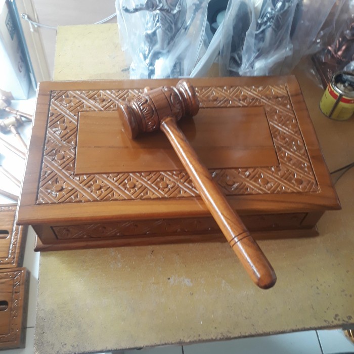 palu sidang ukir kayu jati