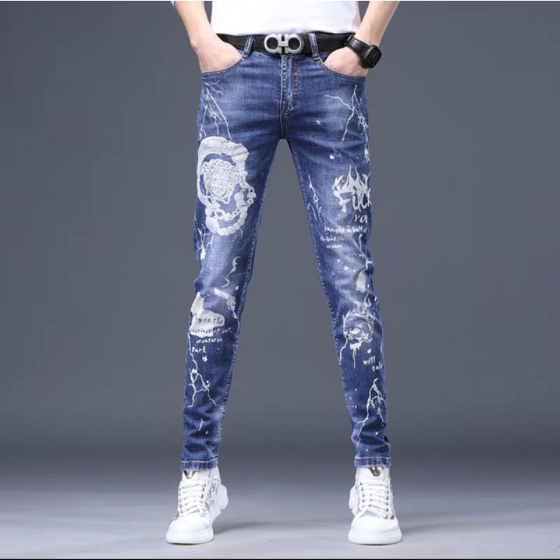 celana jeans branded VER67 / celana jeans panjang pria / celana fashion import