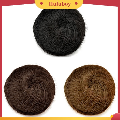 1 Pc Wig Rambut Palsu Extension Bun Bahan Serat Sintetis Untuk Wanita