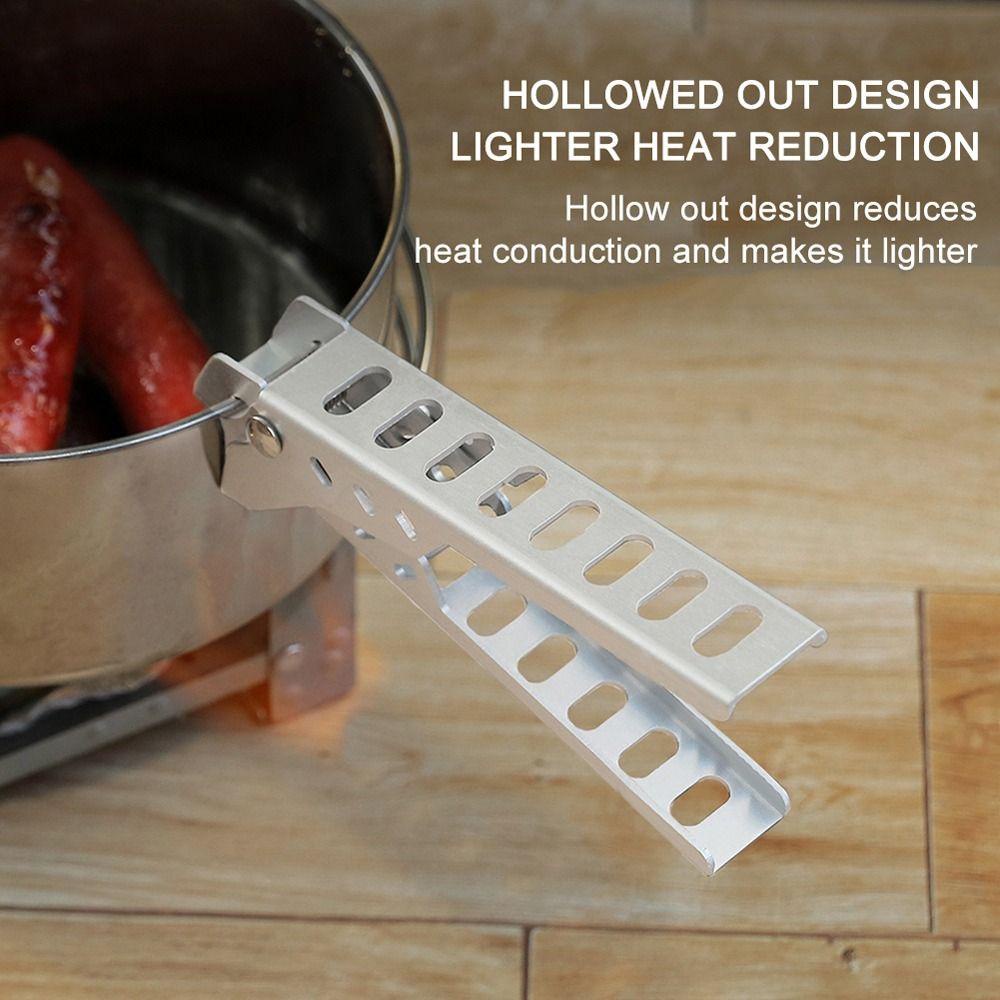 Lanfy Panci Pan Gripper Outdoor Cutlery Aksesoris Wisata Peralatan Makan Peralatan Dapur Camping Barbekyu Cookware Pan Bowl Gripper