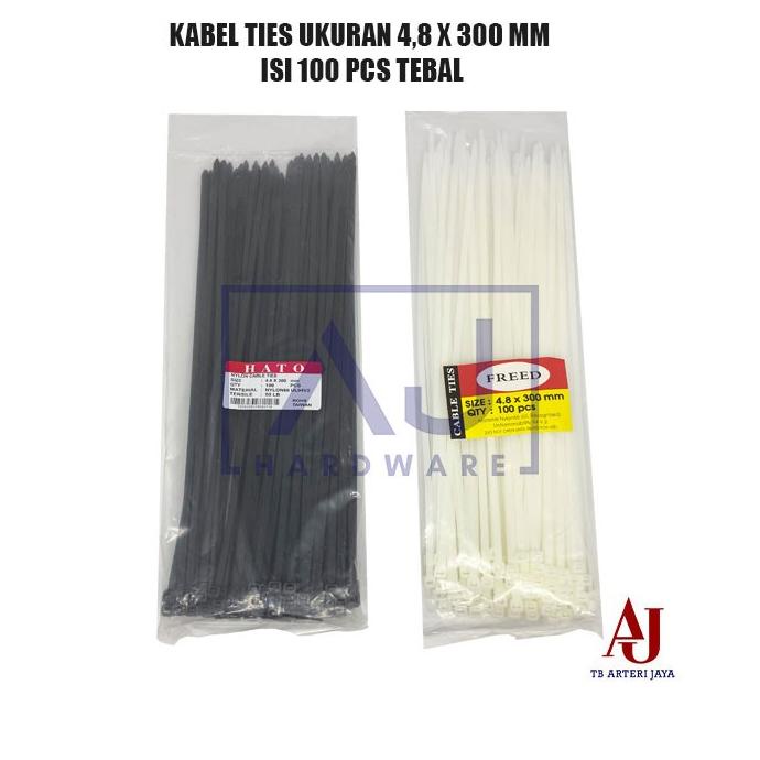 

Kabel Ties Tebal Hato Kabel Tis 30 cm 100 pcs | Cable Tie 4,8 mm x 300