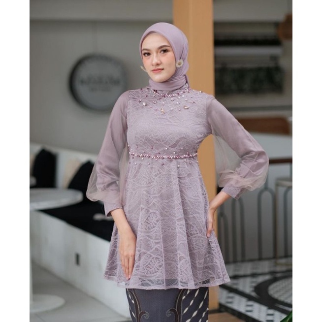 INDIRA SET KEBAYA SELENDANG KEBAYA MODERN KEBAYA BRUKAT MODERN KEBAYA WISUDA KEBAYA BRUKAT TILLE