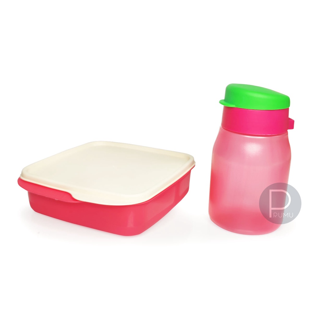 PRUMU Lunch Box Set Kotak Bekal Botol Minum - Kotak Makan - Botol Air - Lunch Box