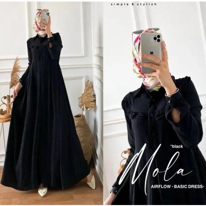 Gamis Mola Crincle Airflow LD 110CM