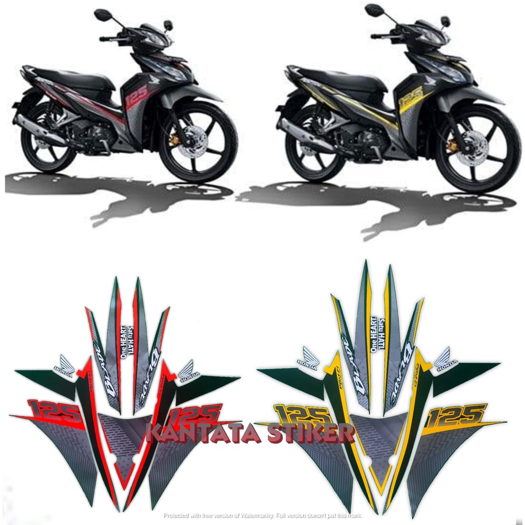 STIKER STRIPING LIS LES BODY MOTOR BLADE RACING 125 FI 2016 & STRIPING MOTOR BLADE RACING 2016 STAND