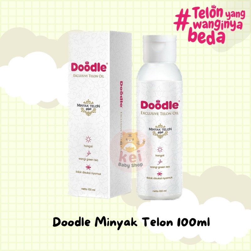 Minyak Telon Bayi Anak Doodle 100ml Greentea