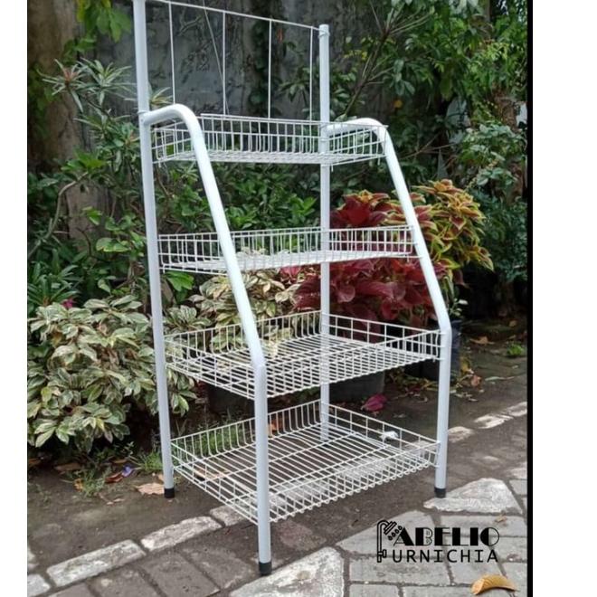 TERBAIK PROMO Rak Chiki 4 Susun Serbaguna / Rak Roti / Keranjang Roti / Keranjang Susun 4 / Keranjan