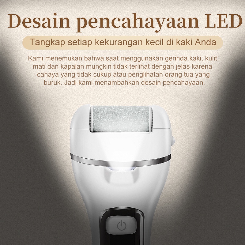 Amazefan Elektrik Alat Penghalus Kaki Untuk Menghilangkan Kulit Mati Kapalan Elektrik Pengelupasan Kulit Tumit Alat Amplas Callus Remover Kelupas Menicure Pedicure