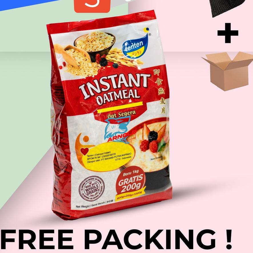 

limited STOCK!Tenten Instant Oatmeal 1kg Whole Grains Haver Instant / Havermut murni|SQ9