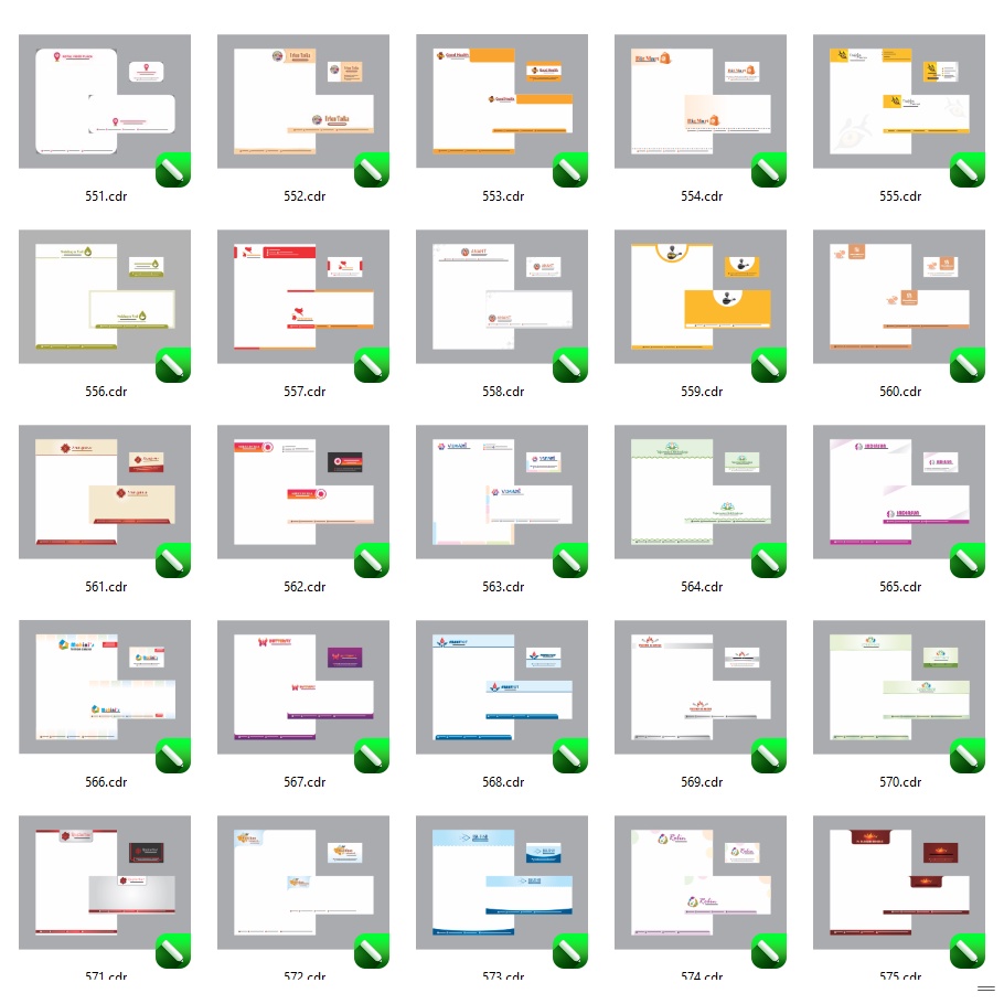 600+ New 3 In 1 Kop Surat, Amplop, Kartu Nama V2 CorelDraw