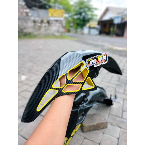 SLEBOR SPAKBOR BELAKANG TIGER & SLEBOR DEPAN CS1 COAK KARBON