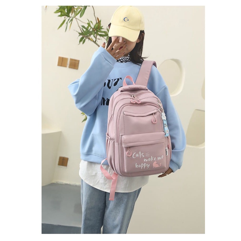 Tas Sekolah Anak Perempuan SD SMP SMA Ransel Kerja ORIGINAL Tas Sekolah Anak Laki-Laki Free Botol Minum Kaca