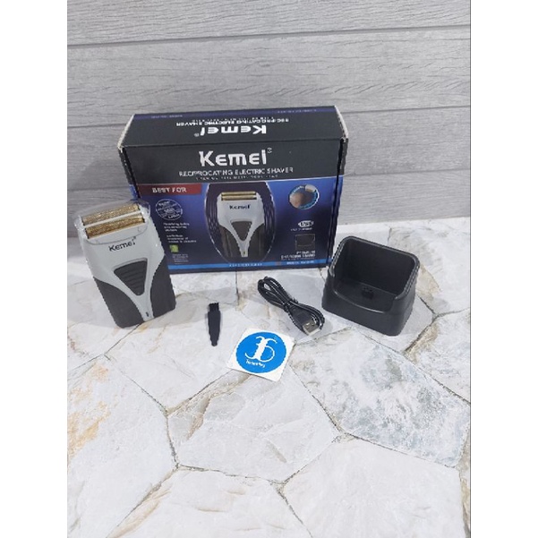 Alat Cukur Kumis Jenggot Electric Shaver Recharge Kemei Km 3383 ORIGINAL