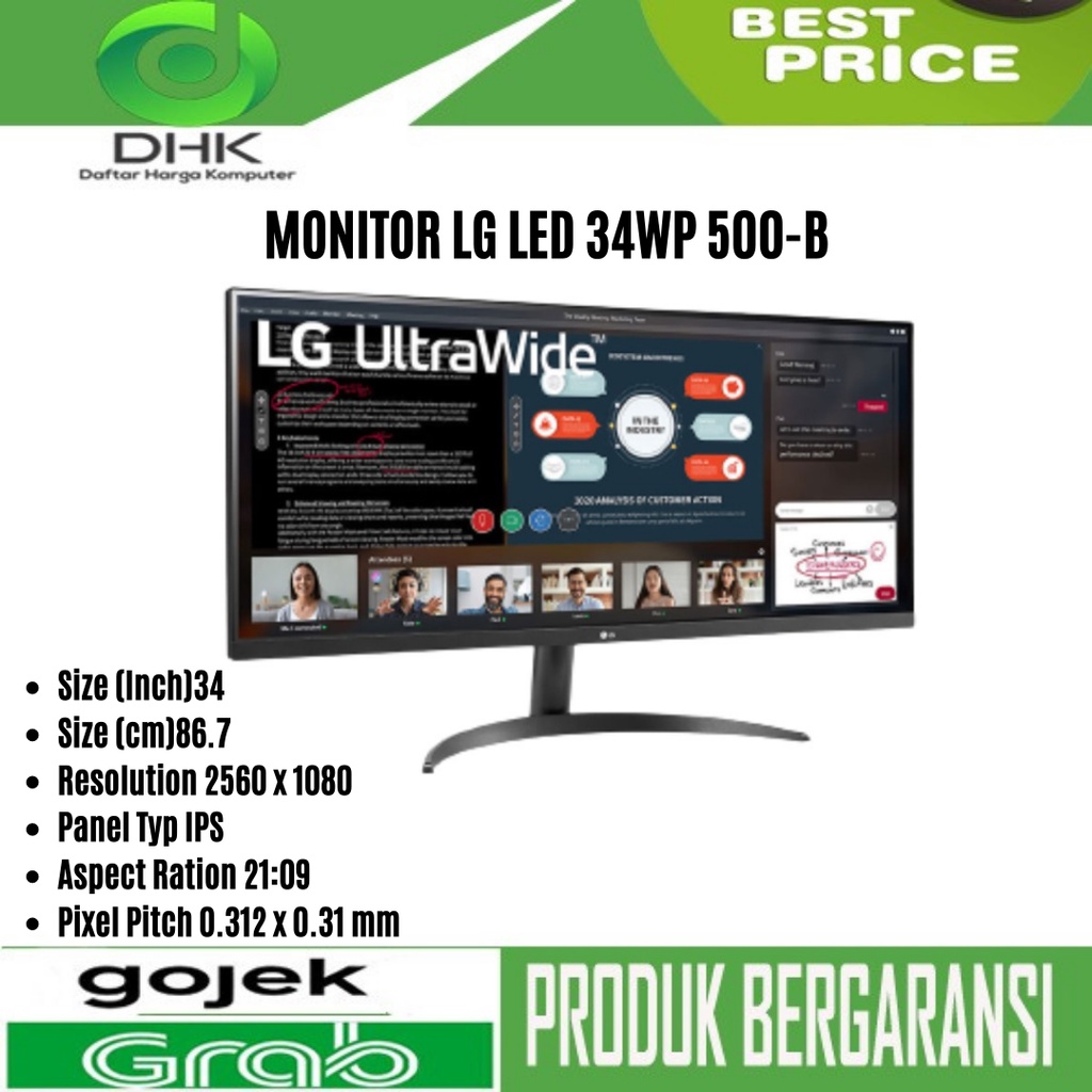 MONITOR LG LED 34WP500-B