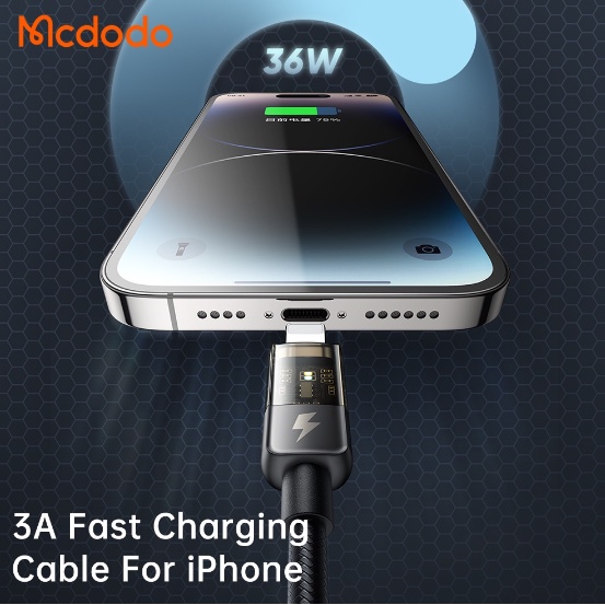 MCDODO CA3140 Cable Iphone USB to Lightning Led Auto Power Off 3A - 3140 AUTO 1.2M