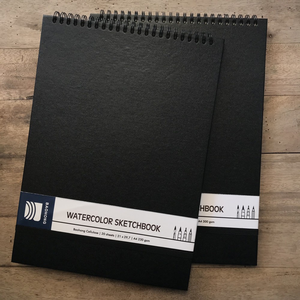 

Baohong Watercolor Skethcbook A5 20 sheet - Watercolor Sketchbook cellulose A5 230gsm