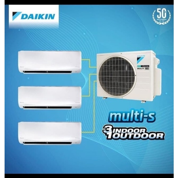 TERBAIK AC DAIKIN MULTI S 3 KONEKSI 2 PK MKC50RVM4 INVERTER PAKET 1
