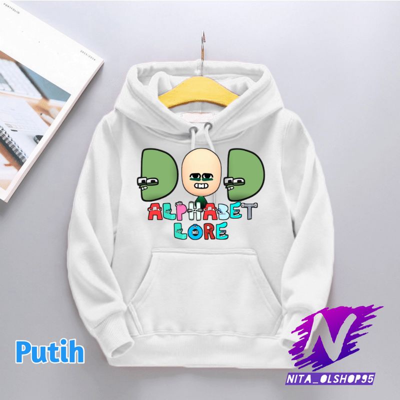 sweater hoodie anak alphabet lore D