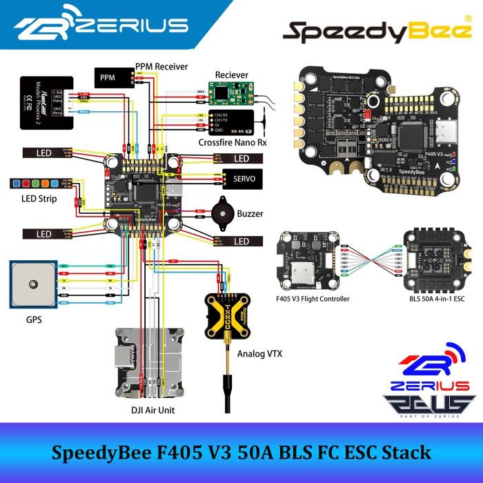 Speedybee F405 V3 50A Bls 3-6S Fc Esc Stack With Bluetooth + Wifi