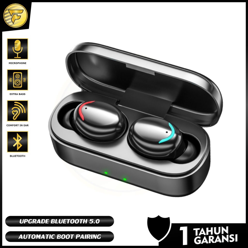 TWS S9 earphone Bluetooth Pure BASS Stereo music telfon gaming daily wireless headset Smart Touch with mic original