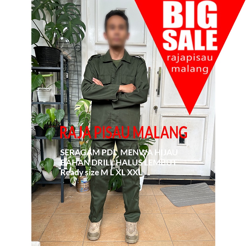 COD !!GROSIR BAJU SETELAN SERAGAM PDL MENWA RESIMEN MAHASISWA HIJAU ARMY MURAH