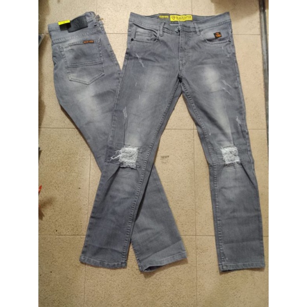 RIPPED JEANS PRIA PANJANG || CELANA PANJANG PRIA DISTRO SOBEK&quot; DENGKUL PREMIUM || CELANA DISTRO