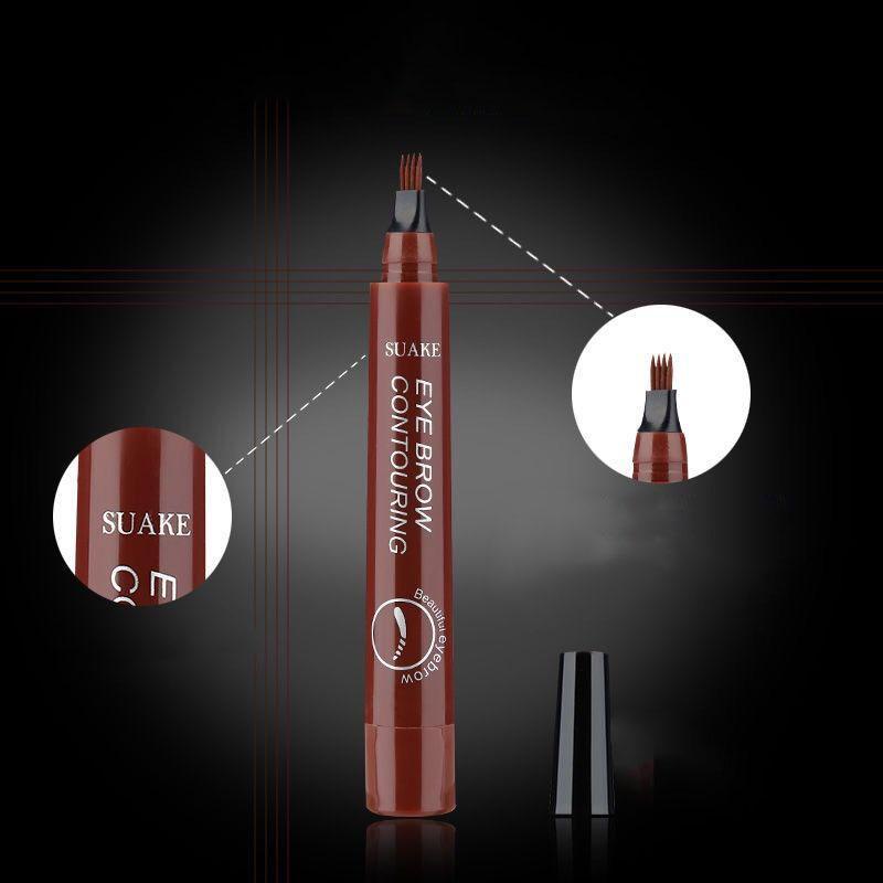 【COD】Pencil Alis Waterproof 4 Fork Tip Original Eyebrow Korea Pensil AlisCetar Pena Eyebrow Pen Sweat-proof Lasting Pensil Alis Tahan Air Tahan Lama-CH