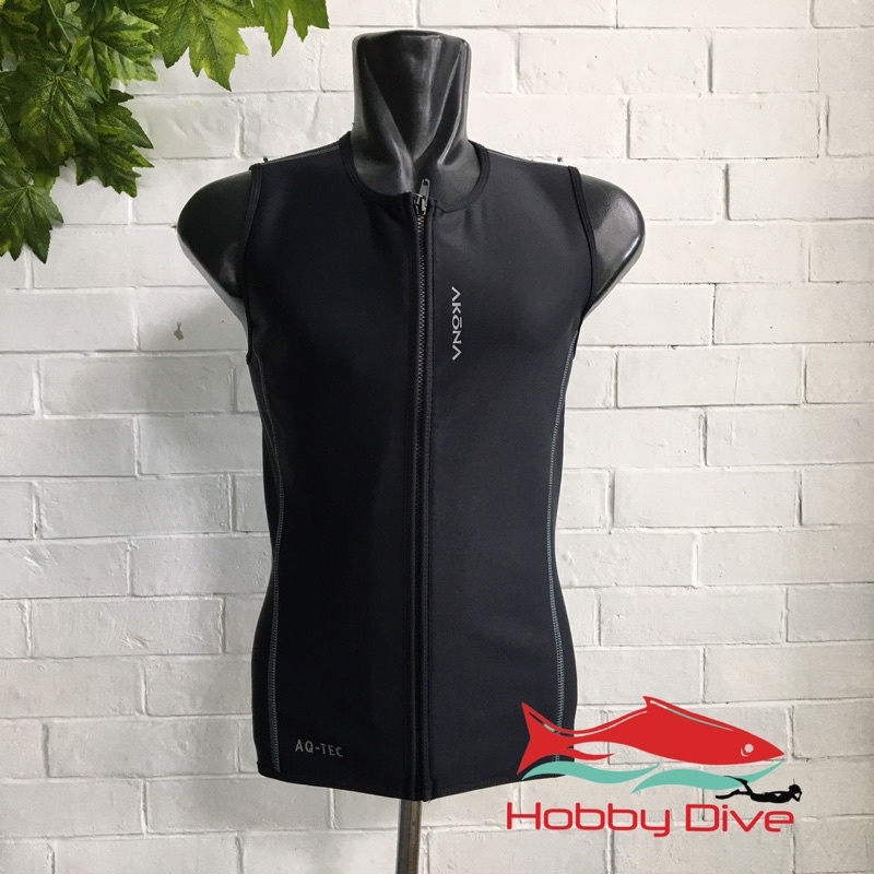 Akona Wetsuit Vest AQ-TEC Full Zip Unisex - Scuba Diving Alat Diving