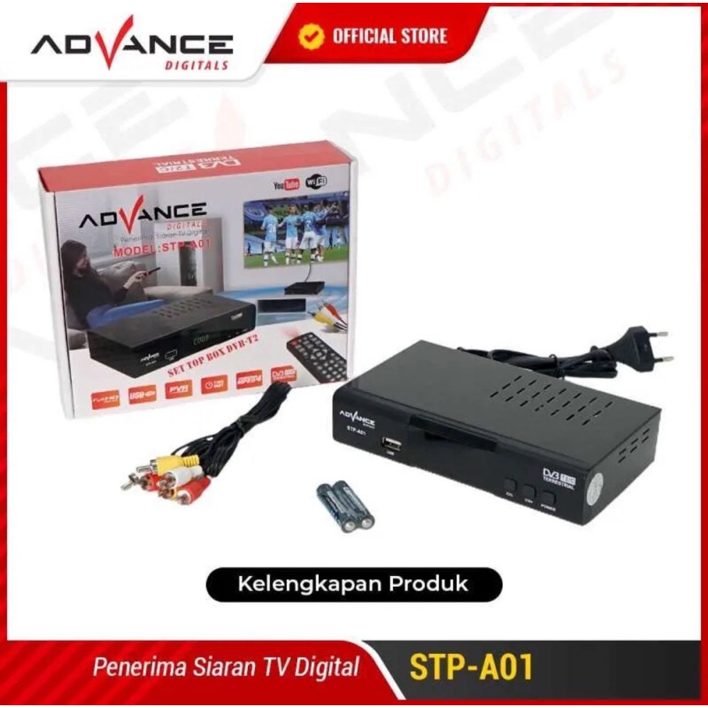 Set Top Box Advance DVB Digital T2 STP A01 Full HD STB wifi (Ready)