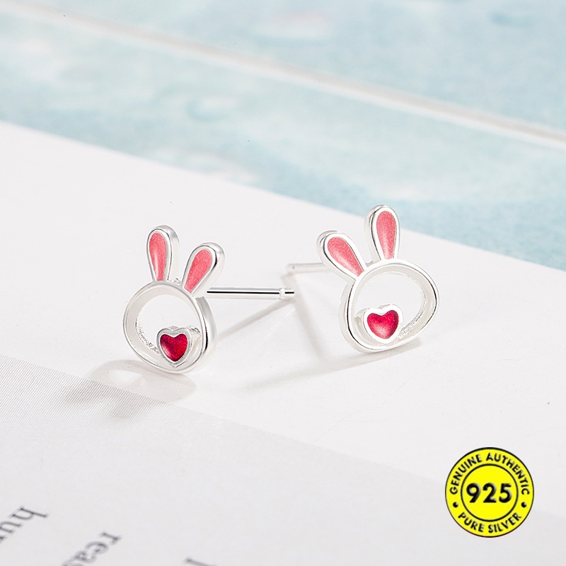 Anting Tusuk Kelinci Tetes Minyak Love Perempuan U1409