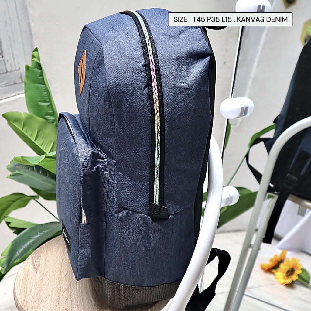 Tas punggung backpacker besar kanvas tebal murah muat banyak barang buat traveling varian warna