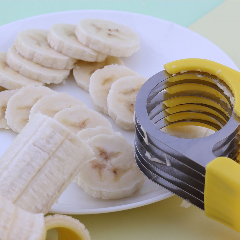 Banana Slicer/Pengiris Pisang/Pengiris Pisang Serbaguna Alat Pemotong Pisang, Timun, Sosis Multifungsi untuk Dapur / Alat Pengiris Pisang