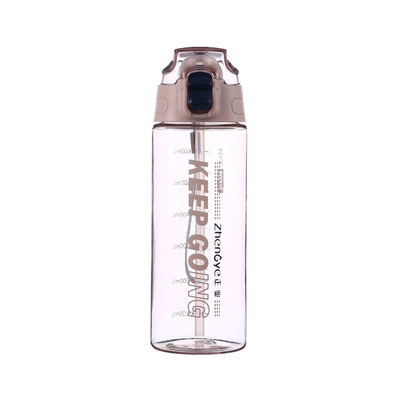 Botol Minum Tali Model Bening 600ml KEEP GOING BPA FREE ZY-2818