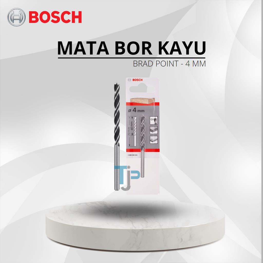 Mata Bor Kayu -  4 mm BOSCH Brad Point Wood Drill Bits 26085963001