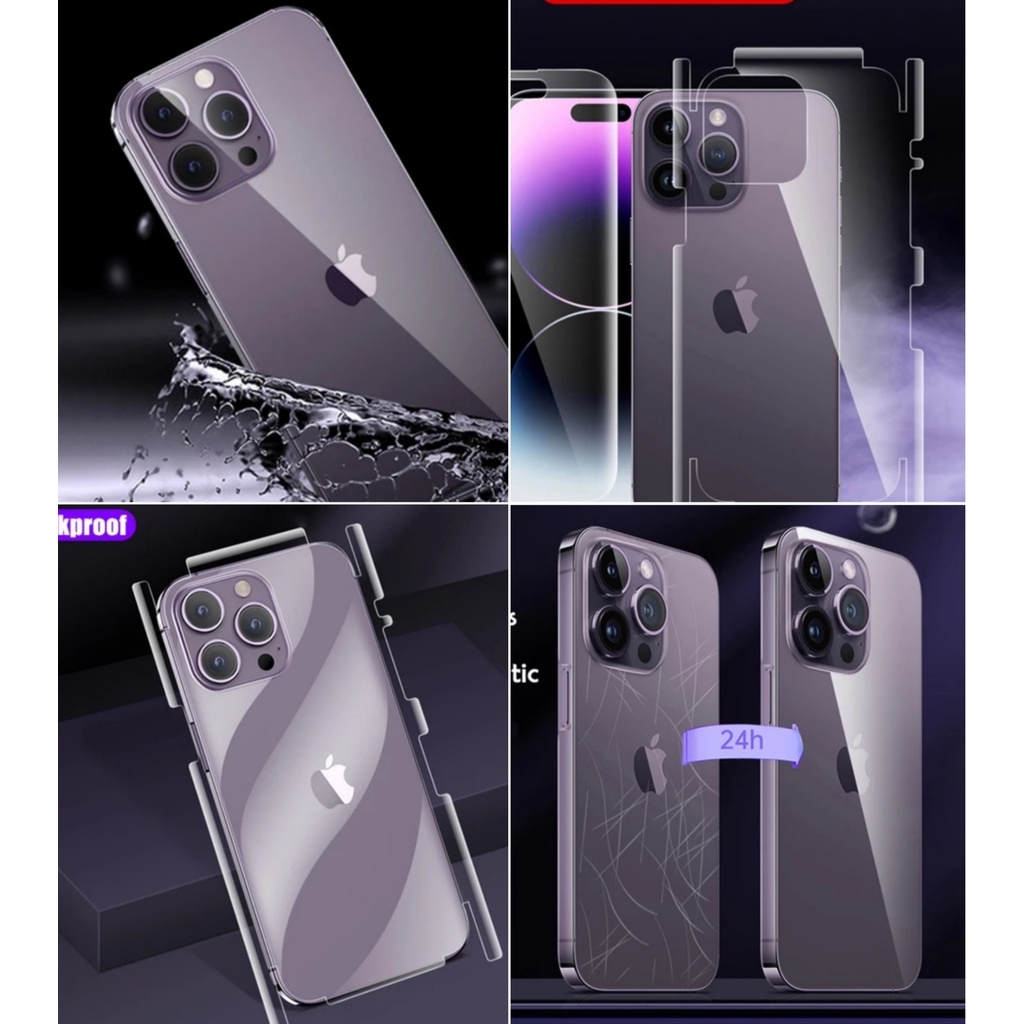 360 Derajat iPhone 11 11PRO 11PROMAX Hydrogel Back+ Side Anti Glare or Clear Bening Glossy Transparent Hidrogel belakang Sampai Bazzel A Gores Minyak Matte-Mate Doff-Black-Hitam Tons full cover-Ful Coveragel Bazel-Frame Samping Bumper Pro Max Promax 5G