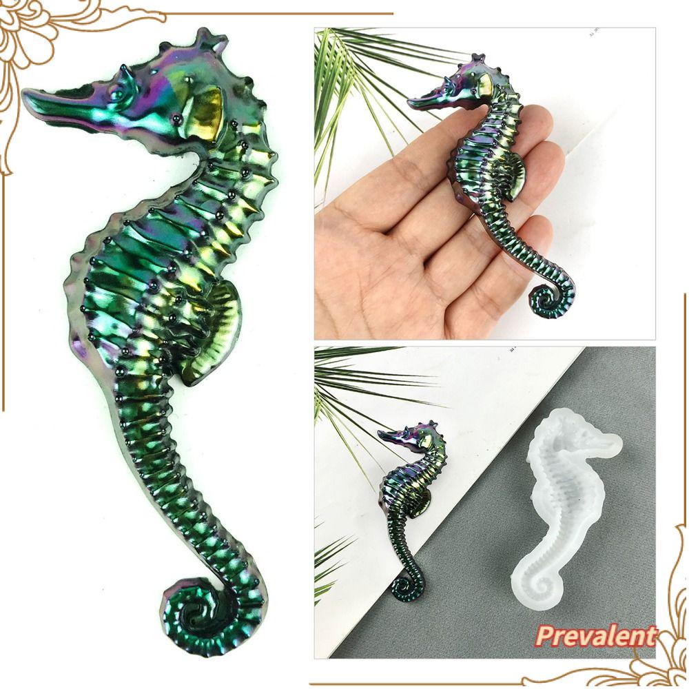 Preva 2 Pcs Hippocampus Cetakan Silikon Handmade Kuda Laut Liontin Dekorasi Dinding Casting Mold