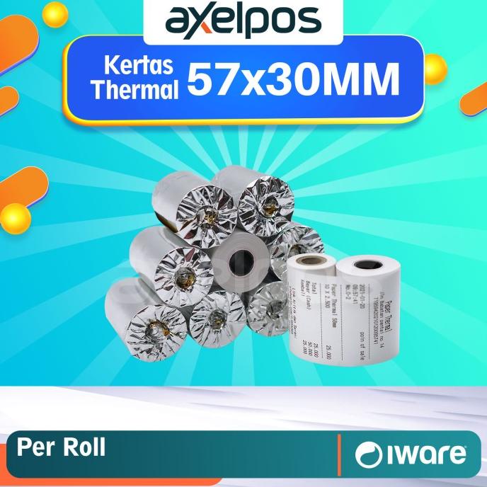 

KERTAS STRUK KERTAS PRINTER THERMAL 57 X 30 MM UNTUK PRINTER KASIR