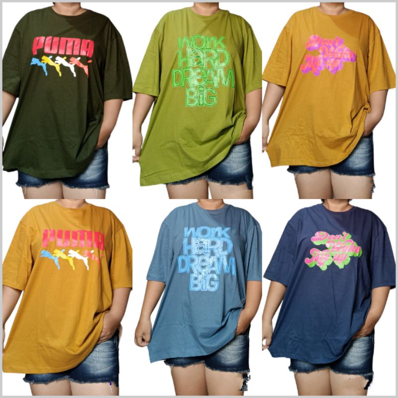 LD130 B Kaos cotton combed XXXXL lucu karakter jumbo bigsize oversize katun