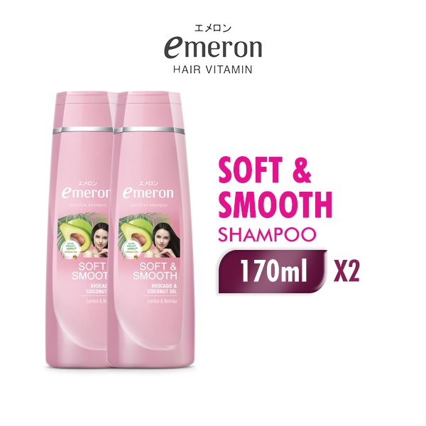 Emeron Shampoo Soft & Smooth Botol 170 ml x2
