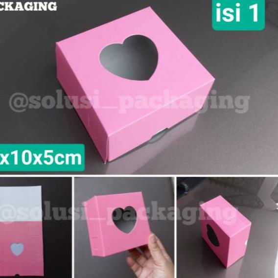 

Hot ! 50pcs Kardus DONAT BAKPAO isi 1 PINK Polos/KOTAK KUE ROTI/DUS ROTI DOS BOX ✔