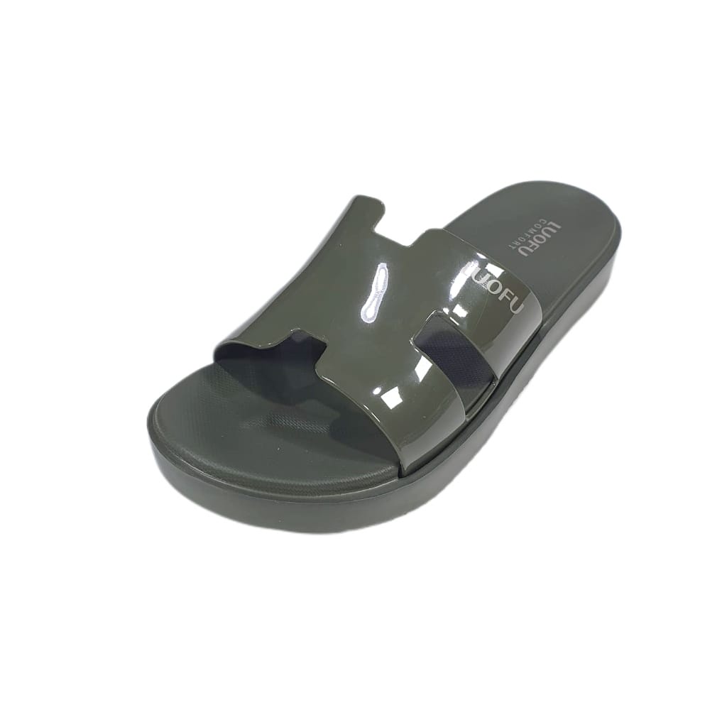 LUOFU ORIGINAL sandal wanita karet empuk murah sendal cewek selop import E7199A3-5WB