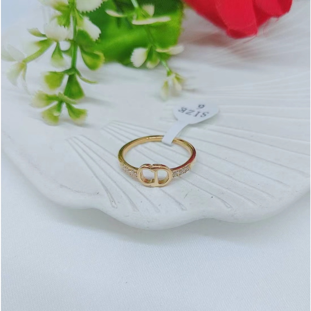 Cincin Titanium Permata Cantik Perhiasan Wanita Jewelry K015/016/017/018