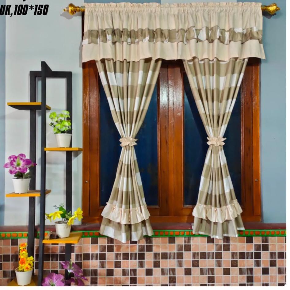 GORDEN JENDELA PENDEK MINIMALIS GORDEN JENDELA PONI CANTIK LEBAR 100 TINGGI 150 ‣ PBR.21De22ᵂ